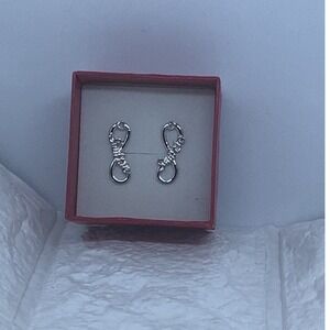 Swiftie Infinity Stud Earrings Womens Silver Tone Minimalist Y2K Trendy